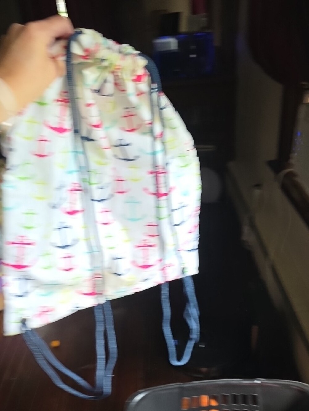 Thirty-One Anchor Print Drawstring Backpack - Picture 6 of 6